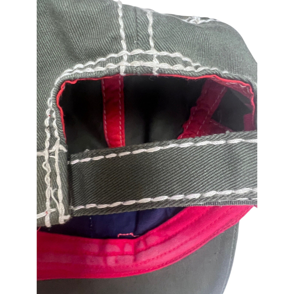 Vintage Walt Disney World Resort Green Khaki Patchwork Pageboy Cap Hat Adjust - Picture 3 of 7